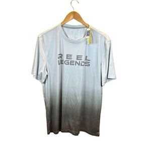 Reel Legends NWT Medium (M) American Flag Shark Long Sleeve Performance Shirt